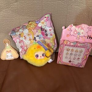 Cute Yellow Plush Keychain for Kids